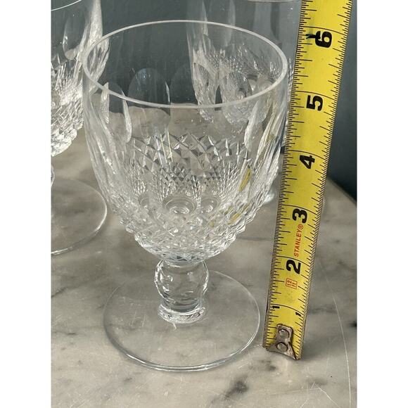 (3) Waterford Crystal ‘Colleen’ Glasses 5.25" Short Stem Water Goblet Wine Glass - Picture 13 of 16